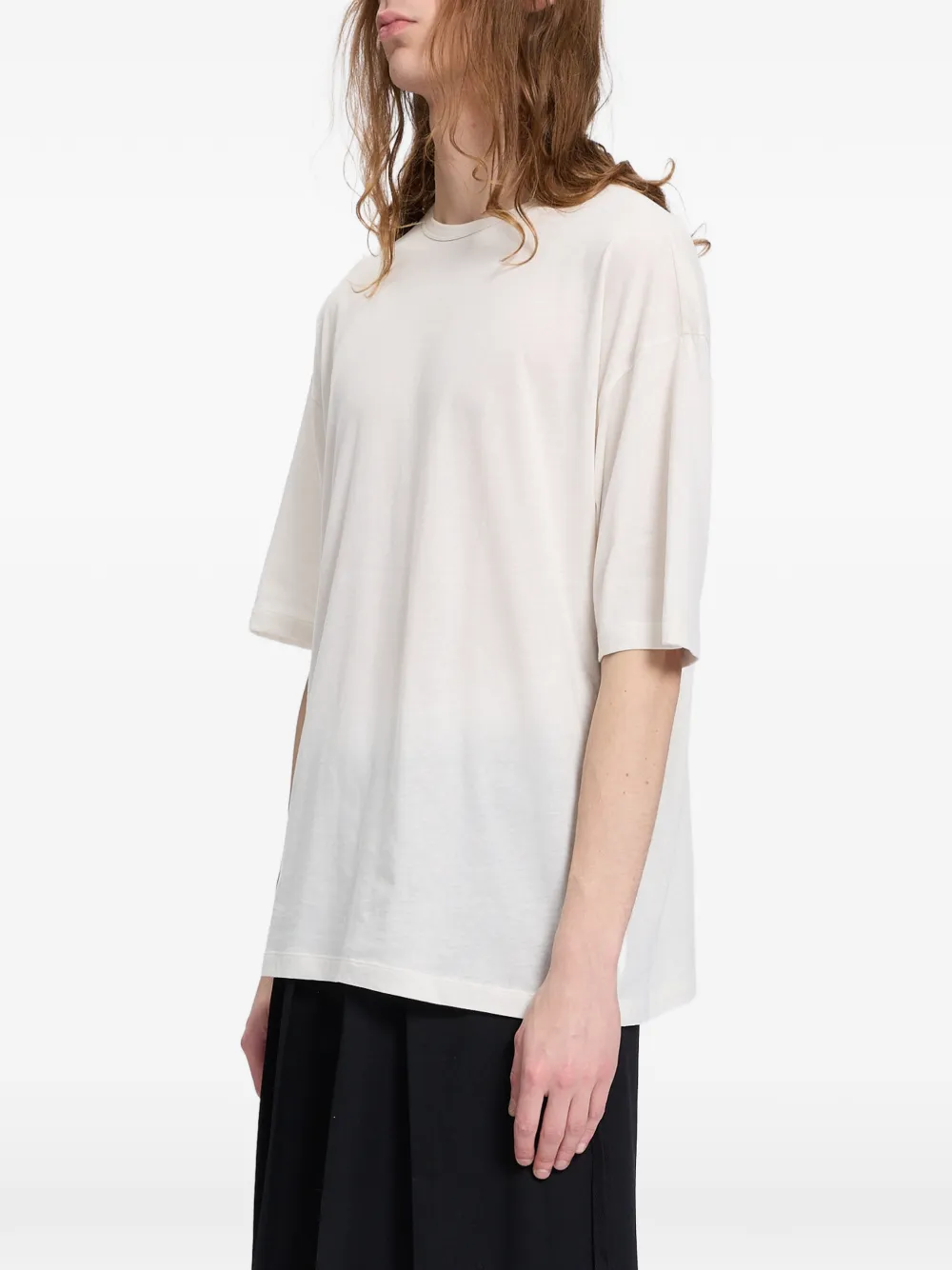 Ann Demeulemeester T-shirt met tekst Beige