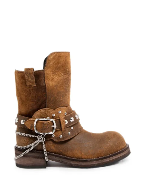 Ann Demeulemeester chain-embellished studded boots