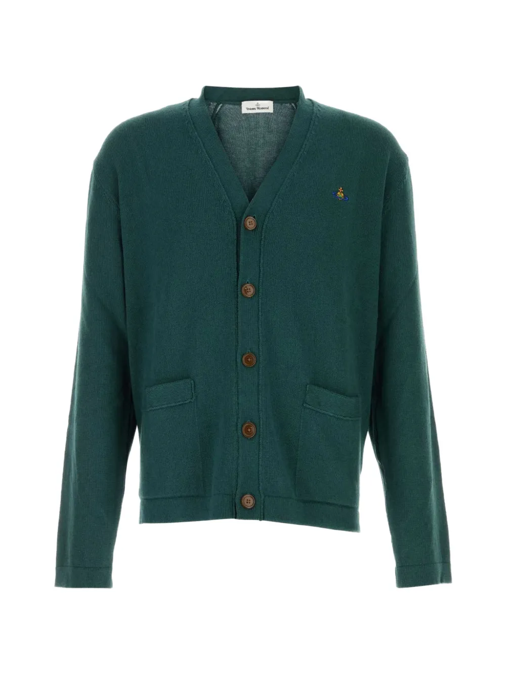 Vivienne Westwood Alex embroidered-logo cardigan - Verde