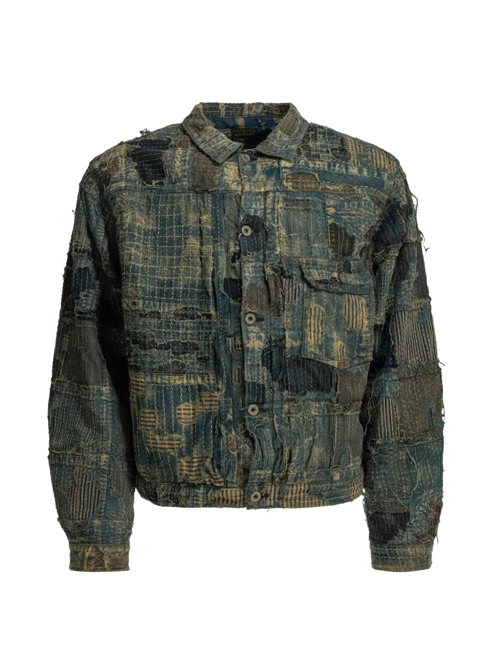 KAPITAL Boro patchwork denim jacket - Blu