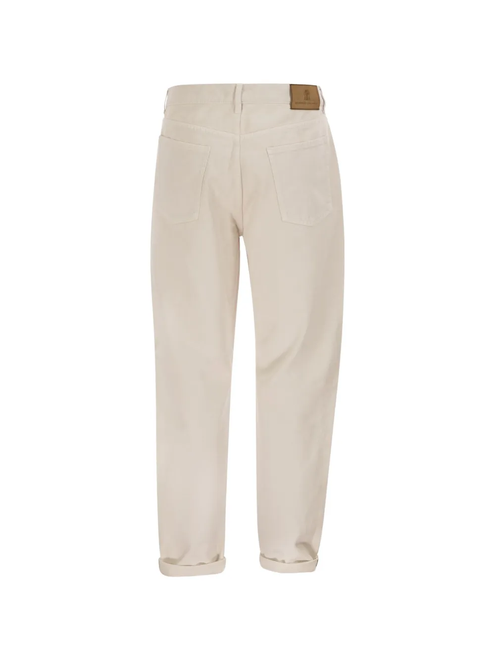 Brunello Cucinelli Jeans met toelopende pijpen en vijf zakken Wit