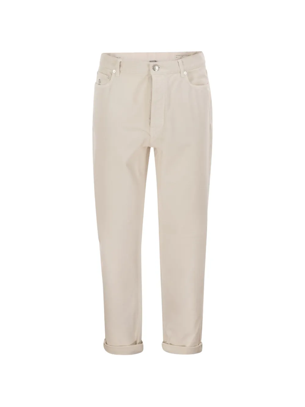 Brunello Cucinelli five-pocket tapered-leg jeans - Bianco