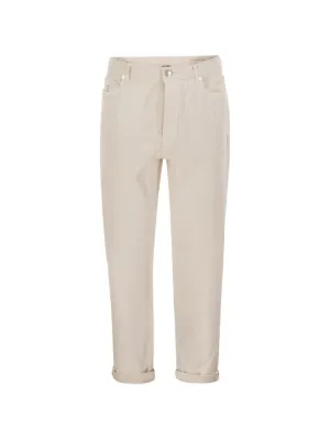 Brunello Cucinelli ガーメントダイ パンツ | ニュートラル | FARFETCH JP