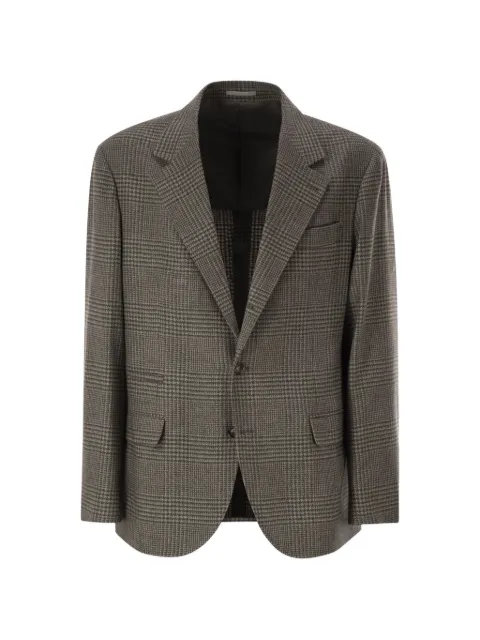 Brunello Cucinelli check-pattern long-sleeve blazer