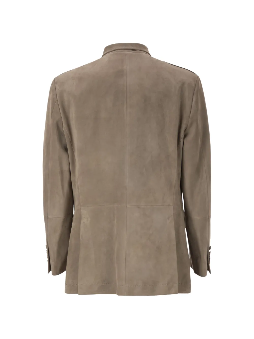 Brunello Cucinelli Suède leren jack Grijs