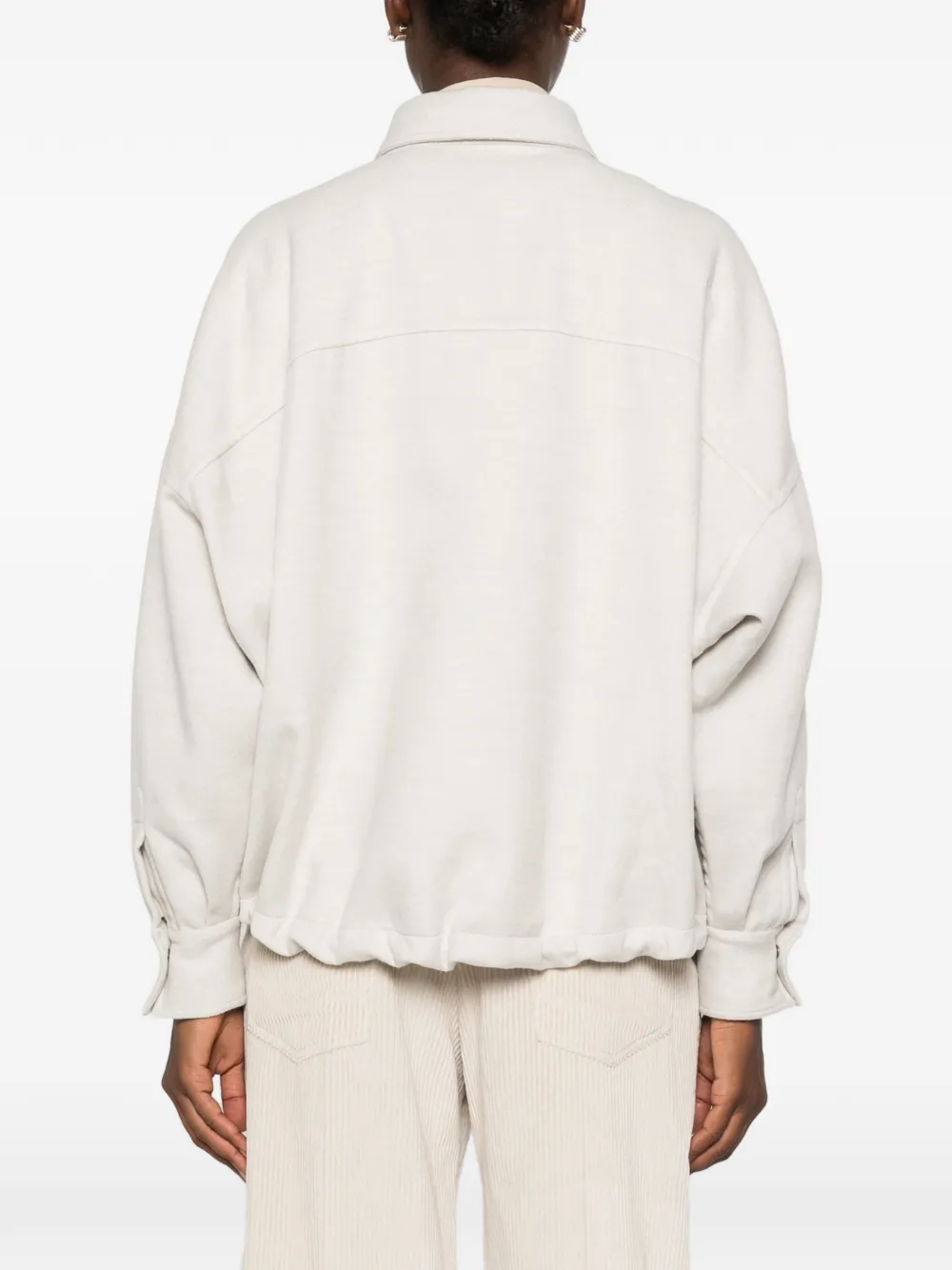 Brunello Cucinelli Jack met klepzak en knopen Wit