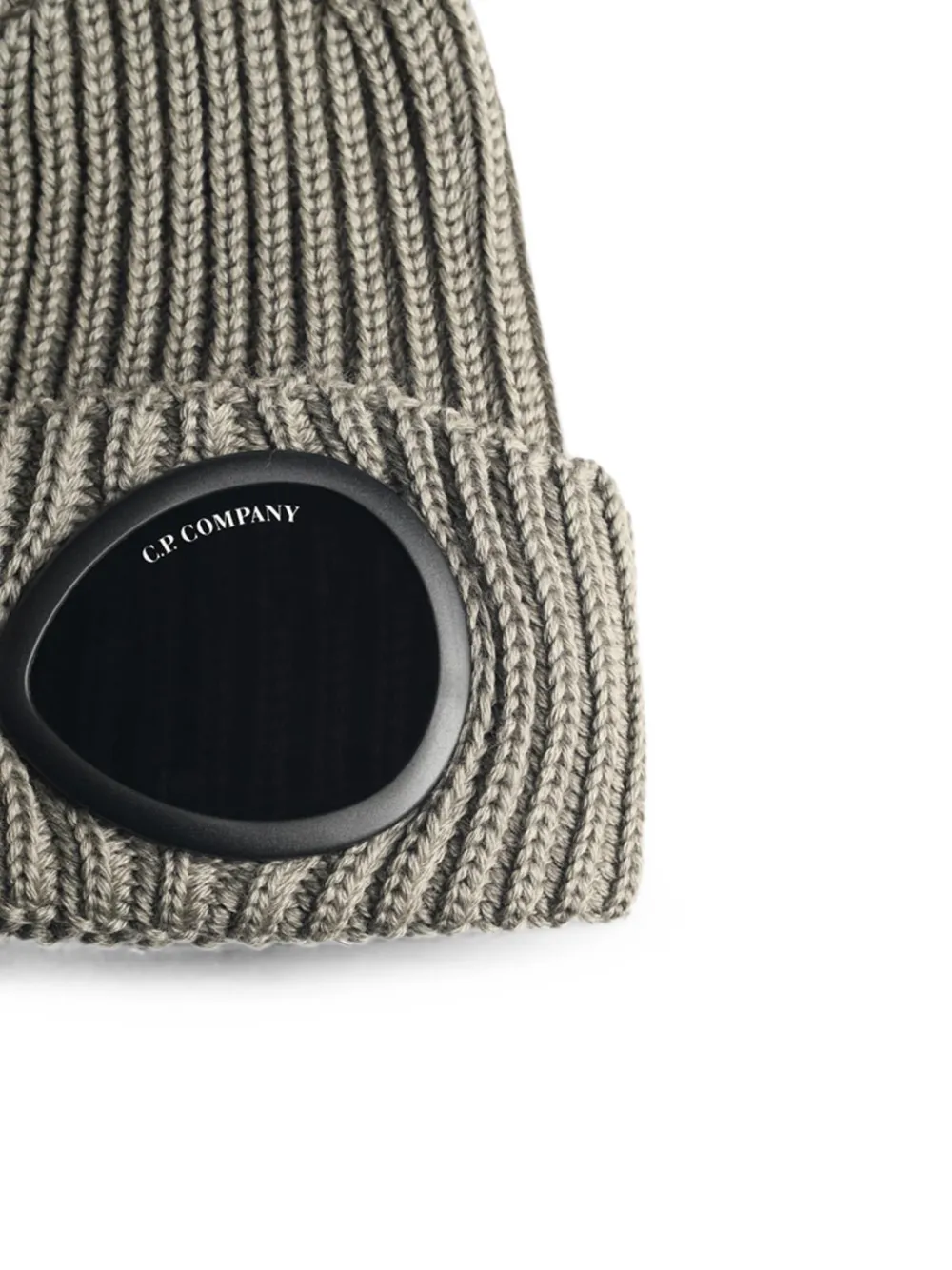 C.P. Company Goggle ribgebreide muts Grijs