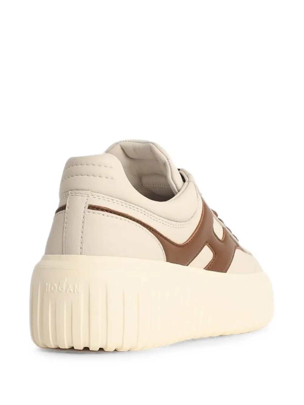 Hogan H-Stripes leather sneakers Beige