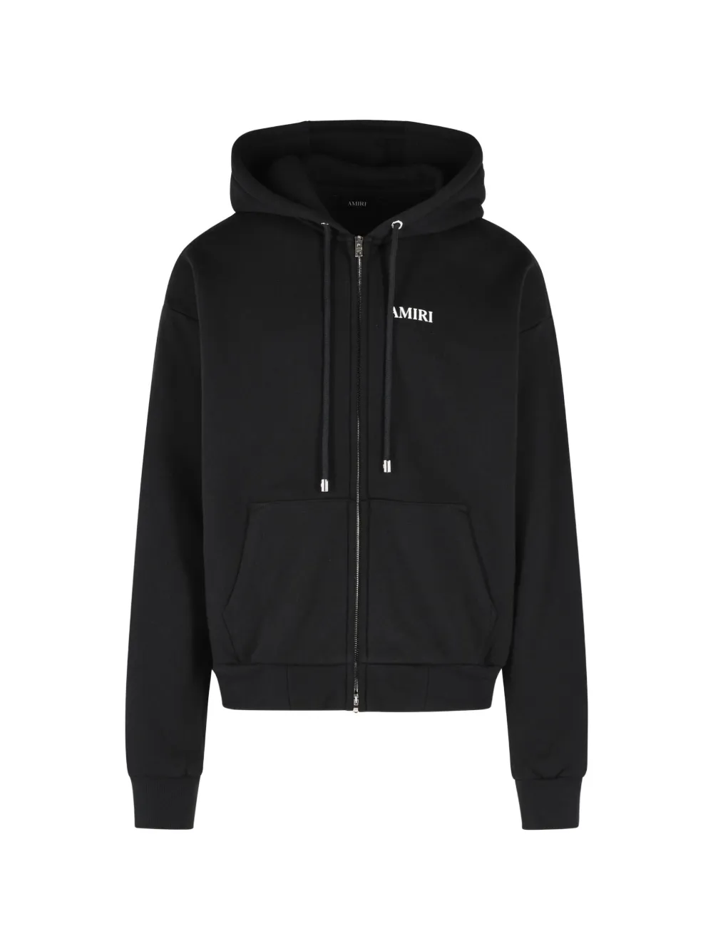 AMIRI logo-print zip-up hoodie - Nero