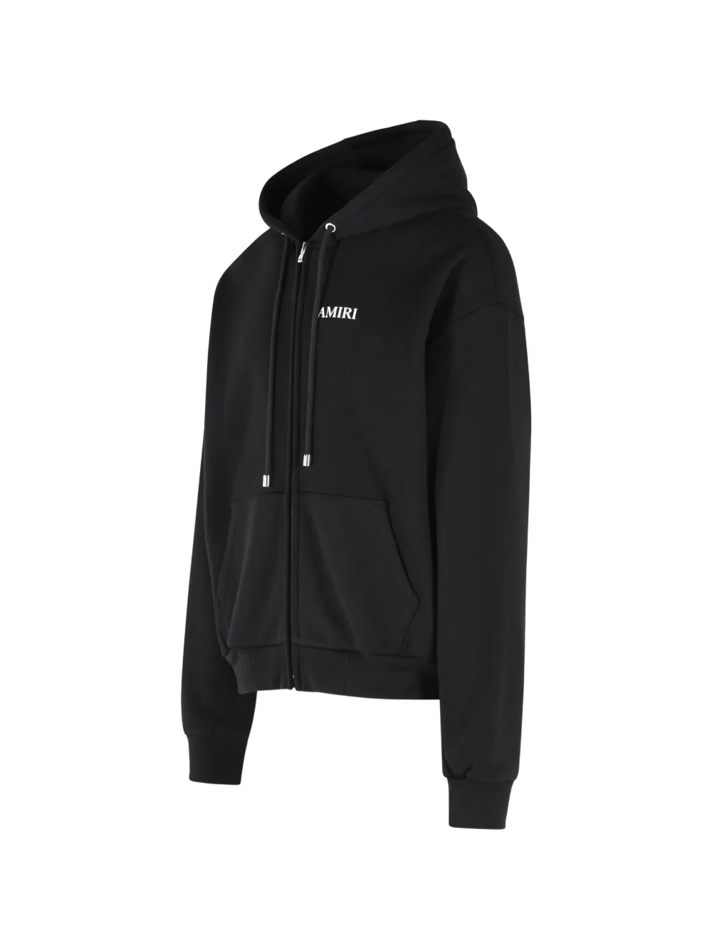 AMIRI Relaxed Zip Up Hoodie | Black | FARFETCH