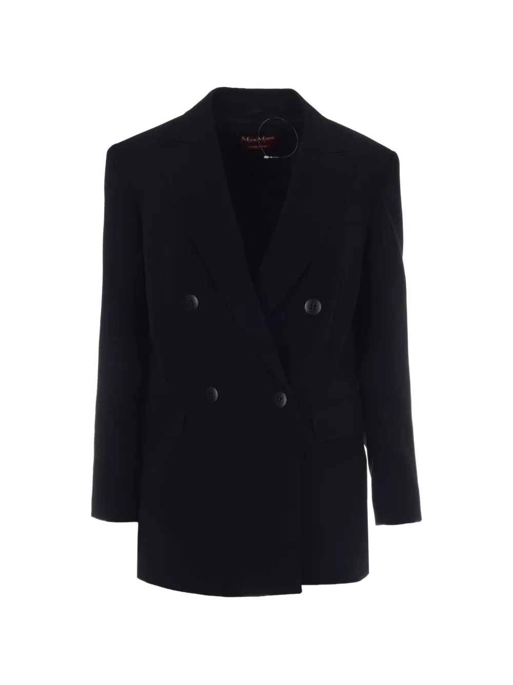 Max Mara double-breasted peak-lapel blazer - Nero