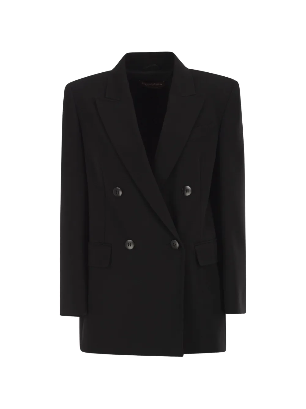 Max Mara double-breasted peak-lapel blazer - Nero
