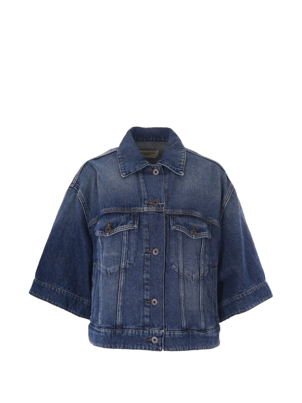 Max Mara short-sleeve denim jacket - Blau