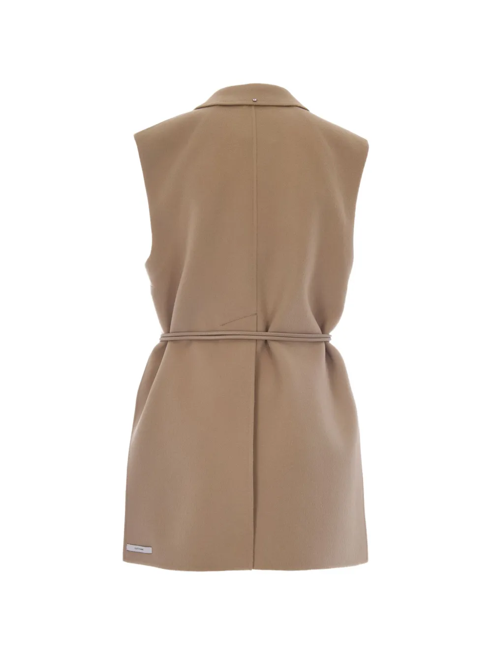 Sportmax Mouwloze gilet met ceintuur in de taille Bruin