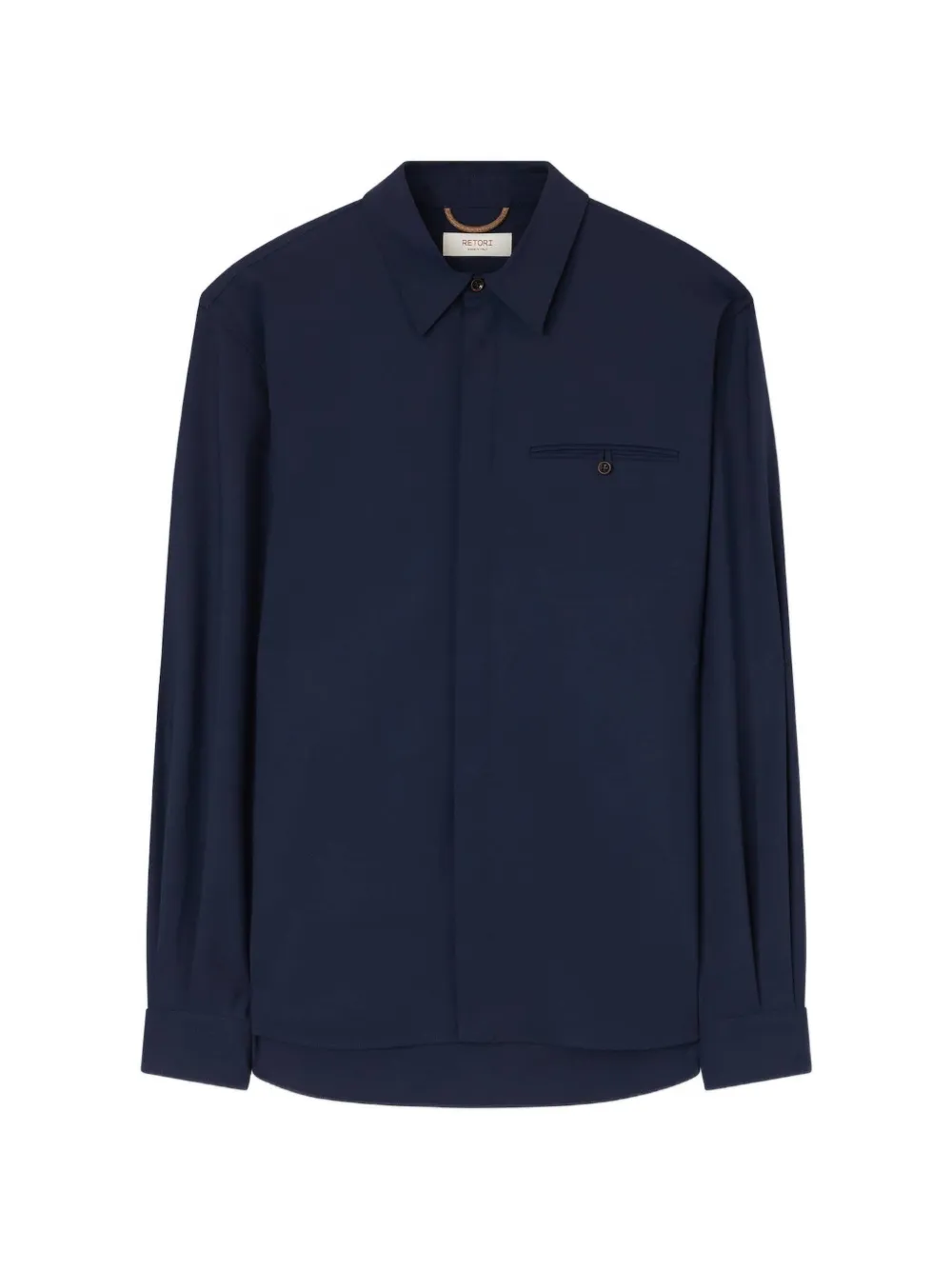 RETORI chest-pocket long-sleeve shirt - Blu