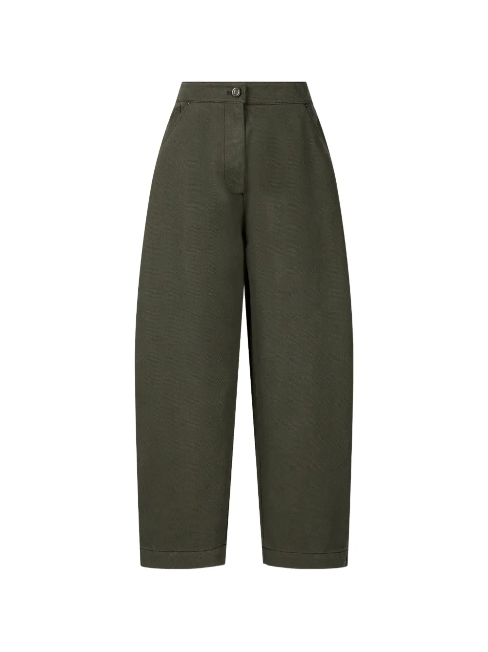 TOMBOY elasticated-waist cotton chino trousers - Grün