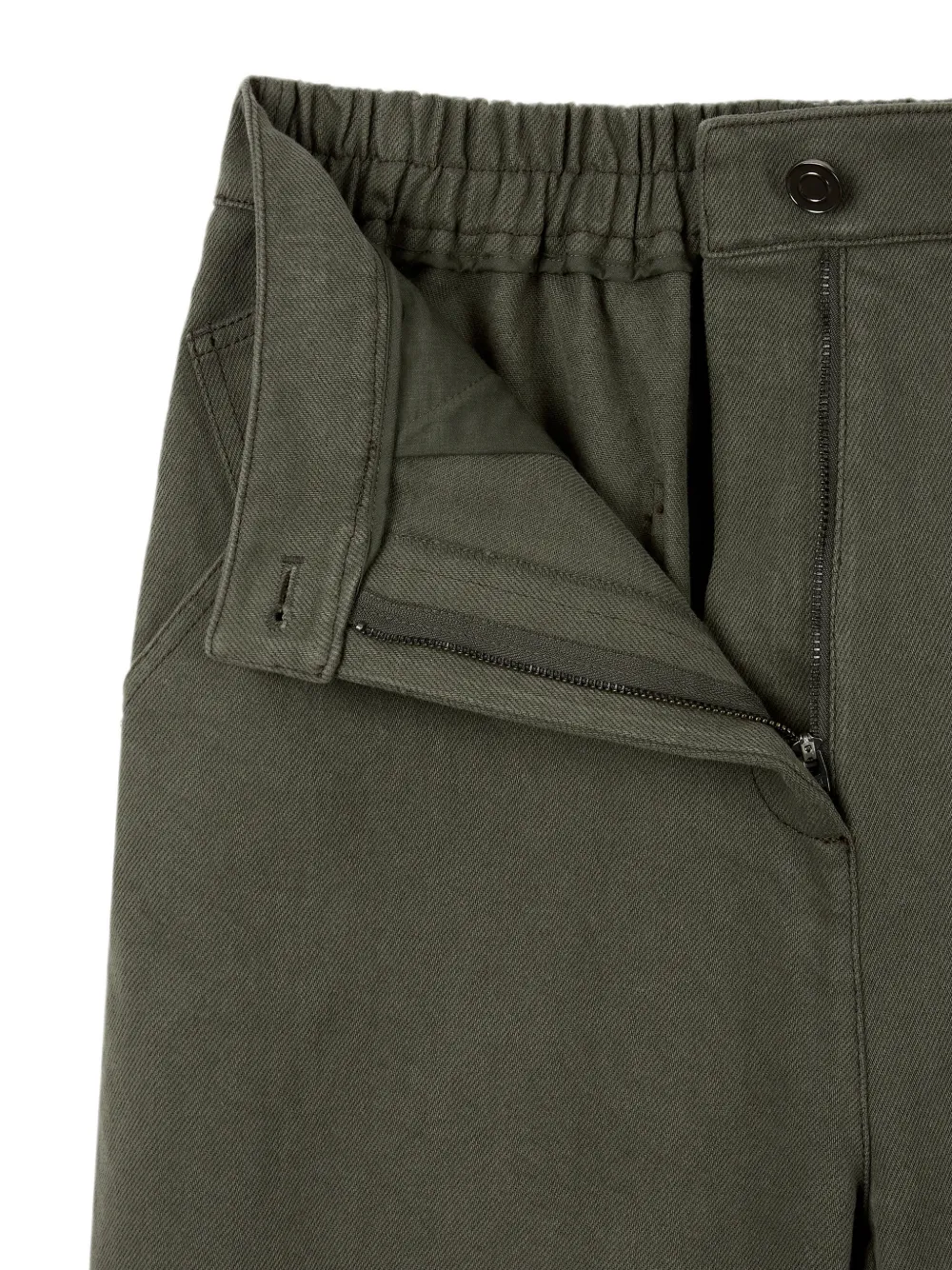 TOMBOY Katoenen chino met elastische taille Groen