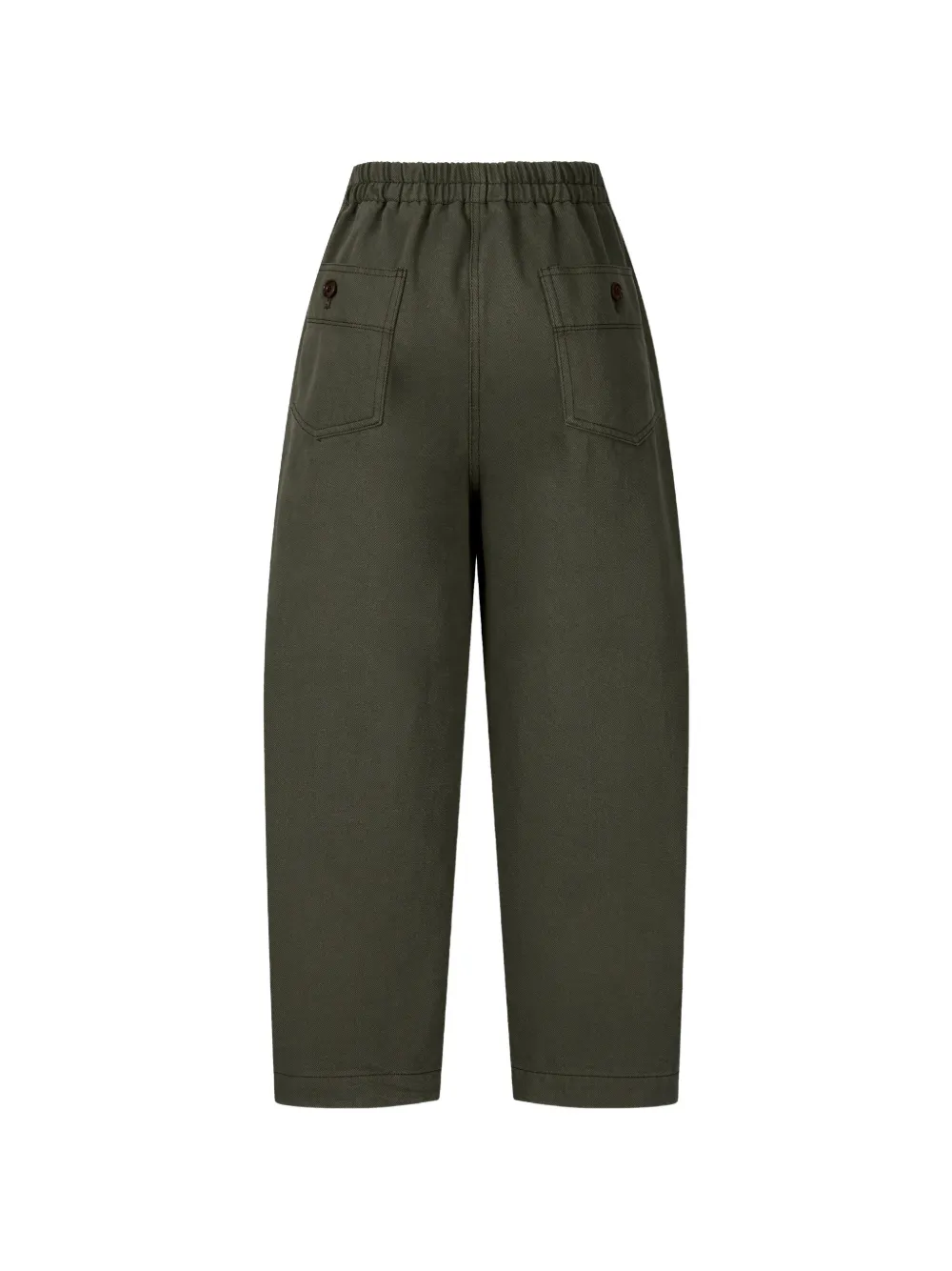 TOMBOY Katoenen chino met elastische taille Groen