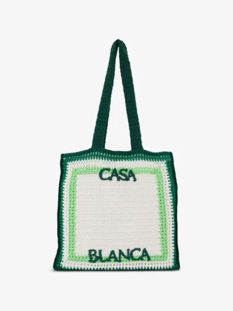 Casablanca crochet cotton tote bag