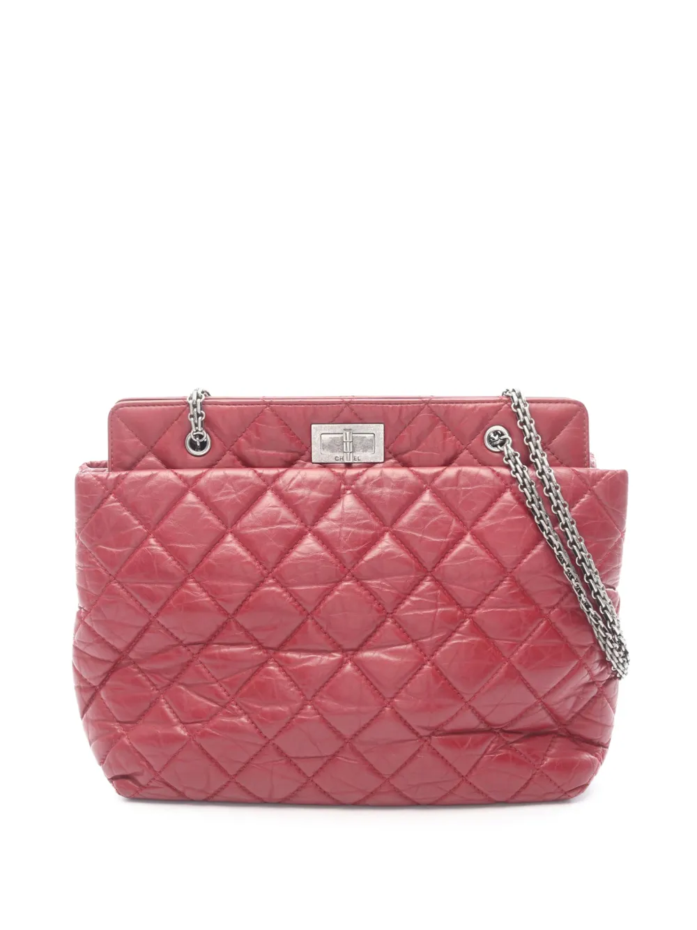 CHANEL Pre-Owned 2012 Quilted Aged Calfskin Reissue 2.55 tote bag - Red