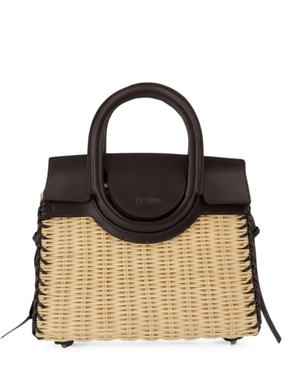STAUD mini Maude wicker carryall bag - Toni neutri