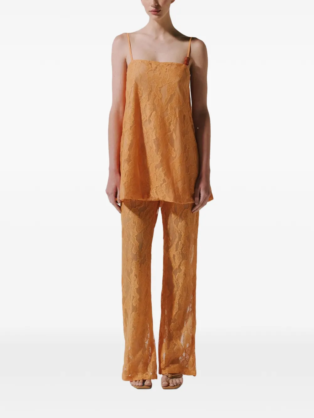 Baobab Ausgestellte Porto Hose aus Spitzenstoff - Orange