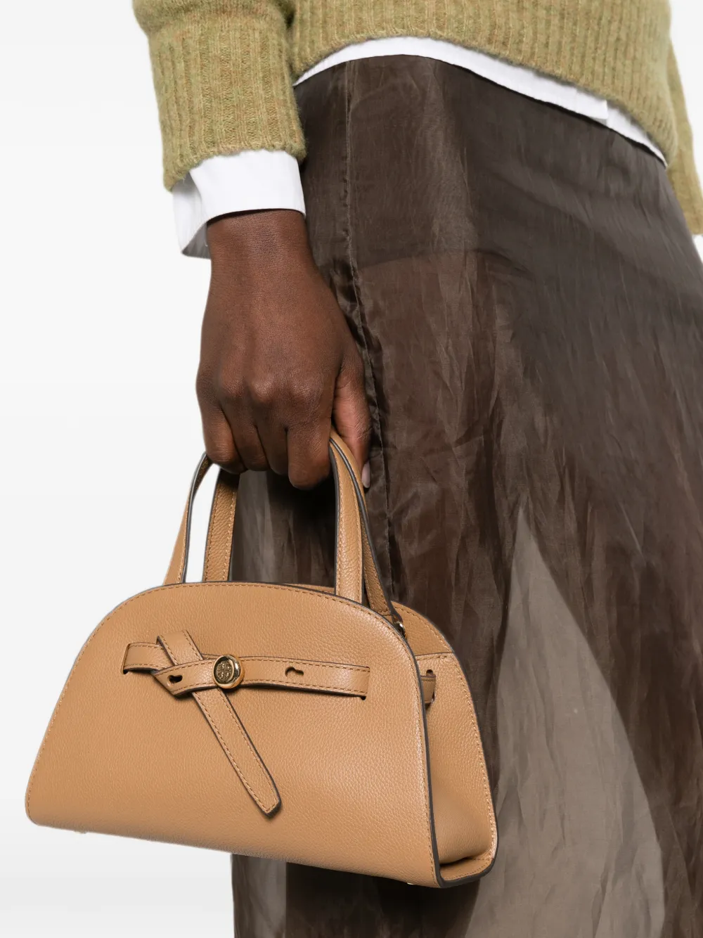 Tory Burch Kleine Romy bauletto tas Beige