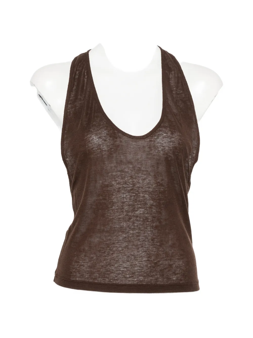 EB Denim Valley sheer racer tank top