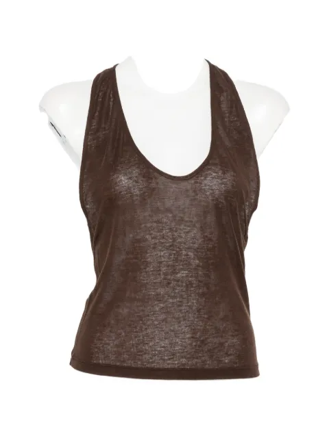 EB Denim Valley sheer racer tank top
