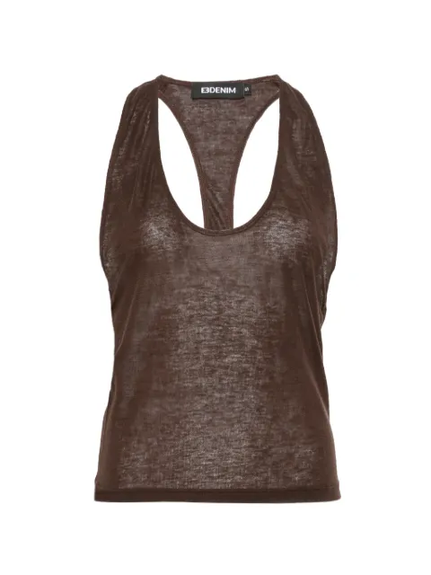 EB Denim Valley sheer racer tank top