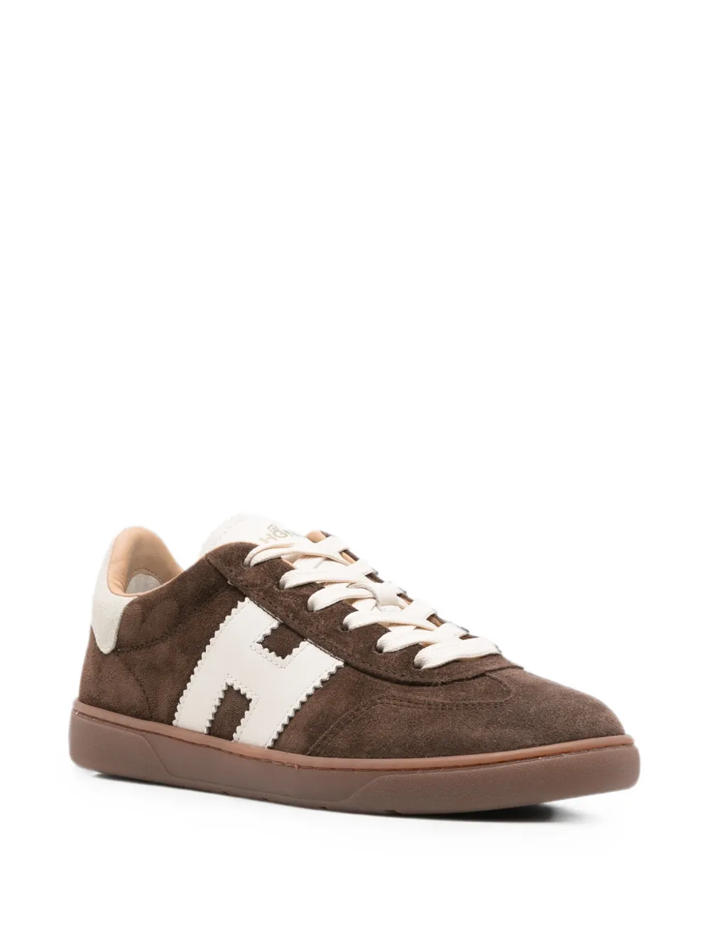 Hogan Cool logo-patch leather sneakers Bruin