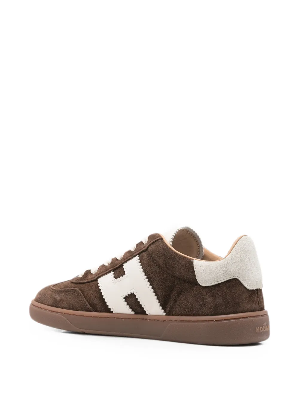 Hogan Cool logo-patch leather sneakers Bruin
