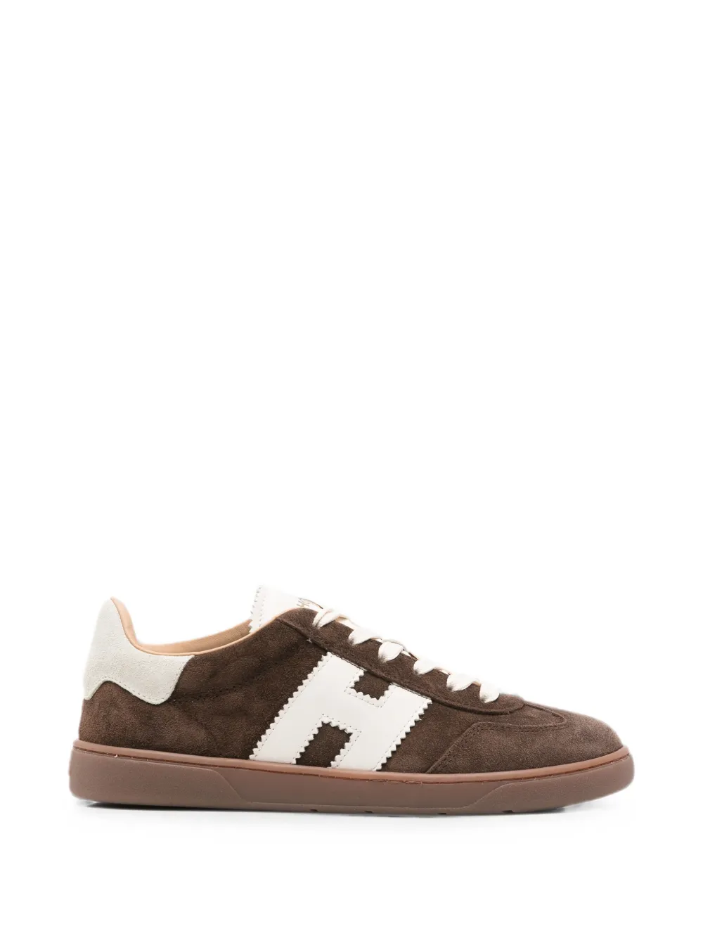 Hogan Cool logo-patch leather sneakers Bruin
