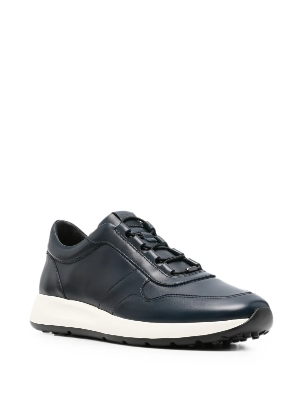 Tod's elasticated-lace leather sneakers Blauw