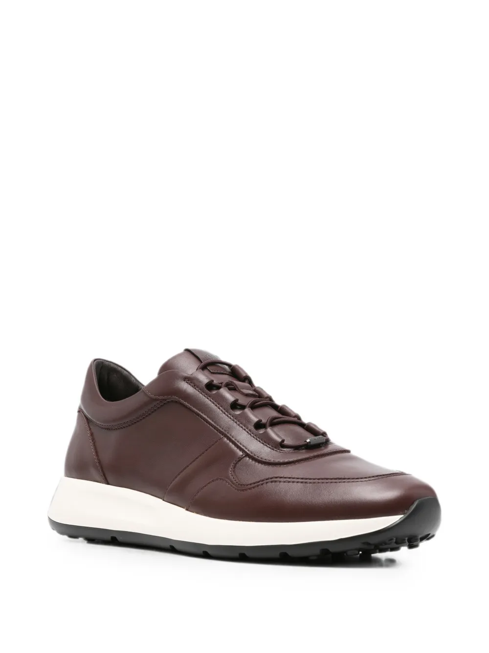 Tod's leather panelled sneakers Bruin