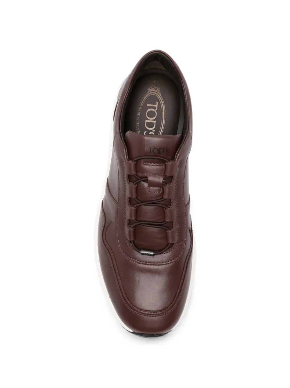 Tod's leather panelled sneakers Bruin