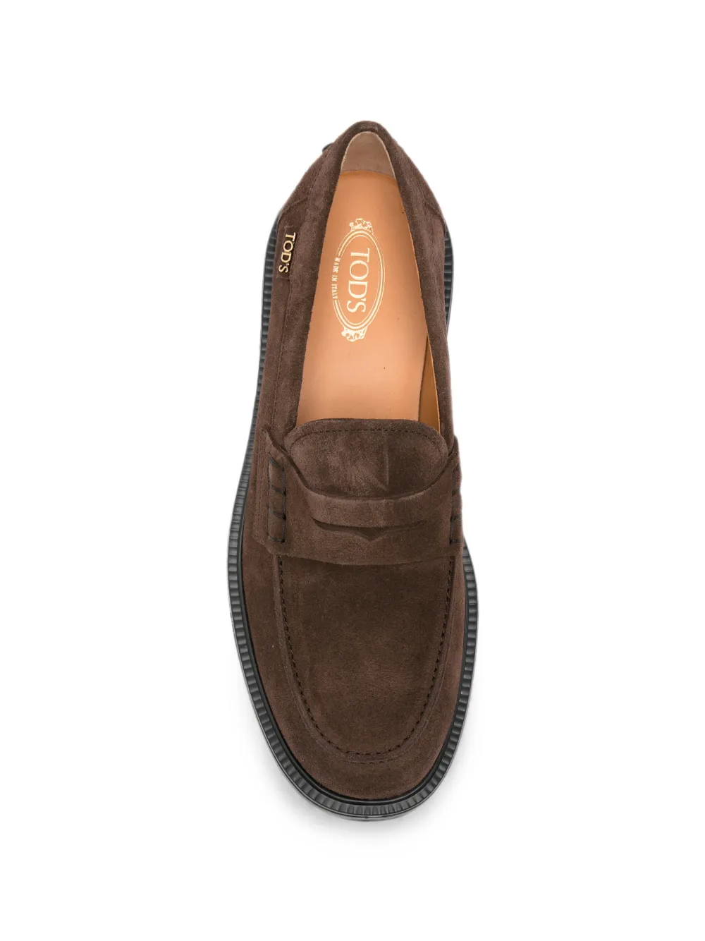 Tod's round-toe leather loafers Bruin