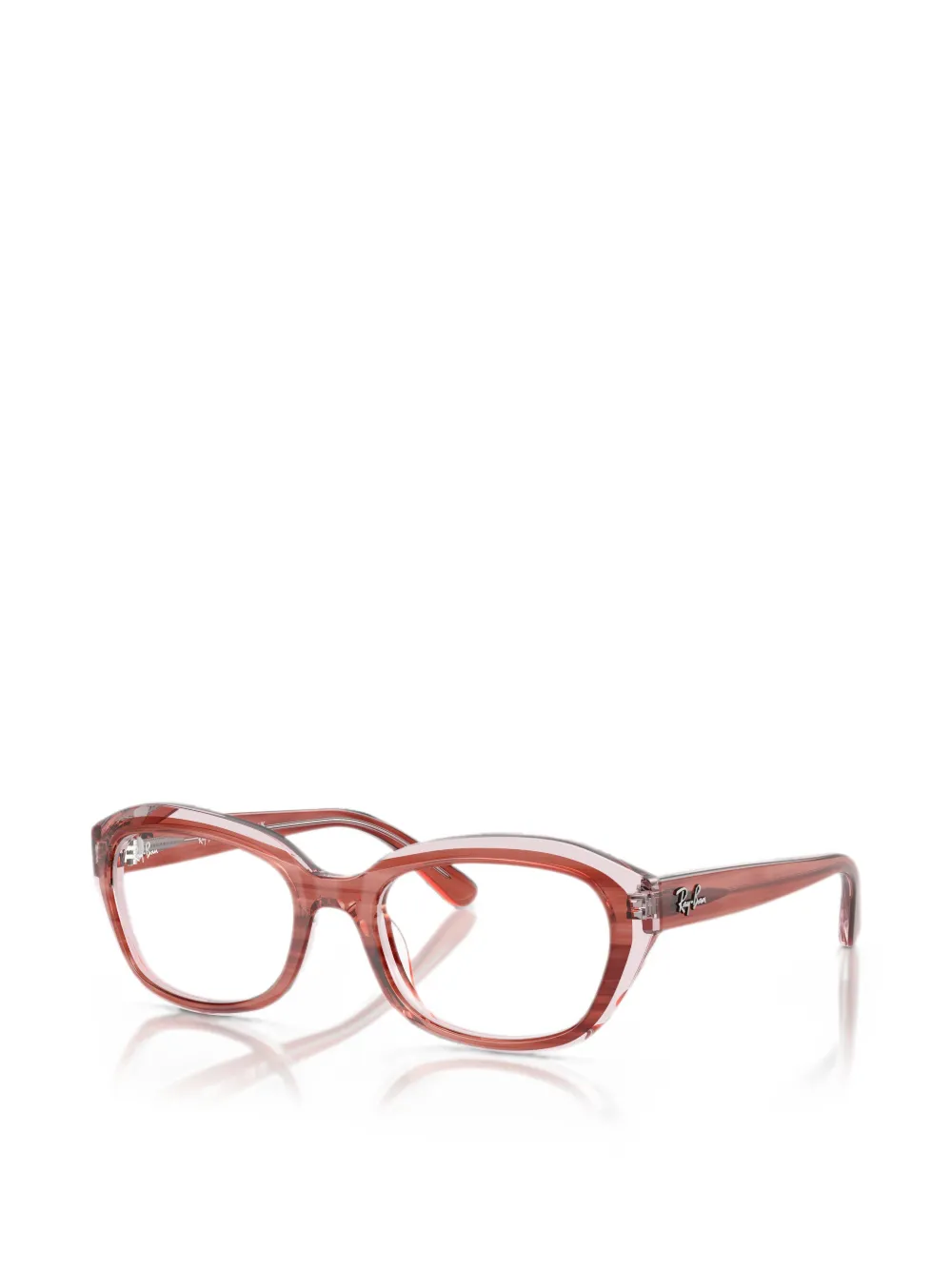 RAY-BAN JUNIOR Bril met geometrisch montuur Roze