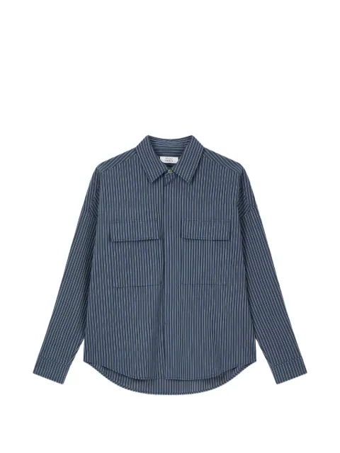 TOMBOY striped chest-pockets cotton shirt