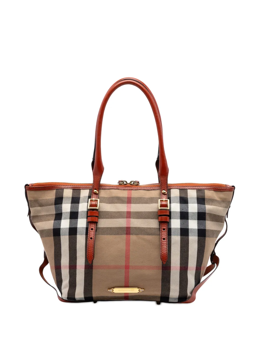 Burberry Pre-Owned 2000-2017 Small House Check Canvas Bridle Salisbury tote bag - Marrone