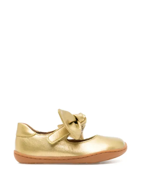 Camper Kids bow-detail touch-strap ballerinas