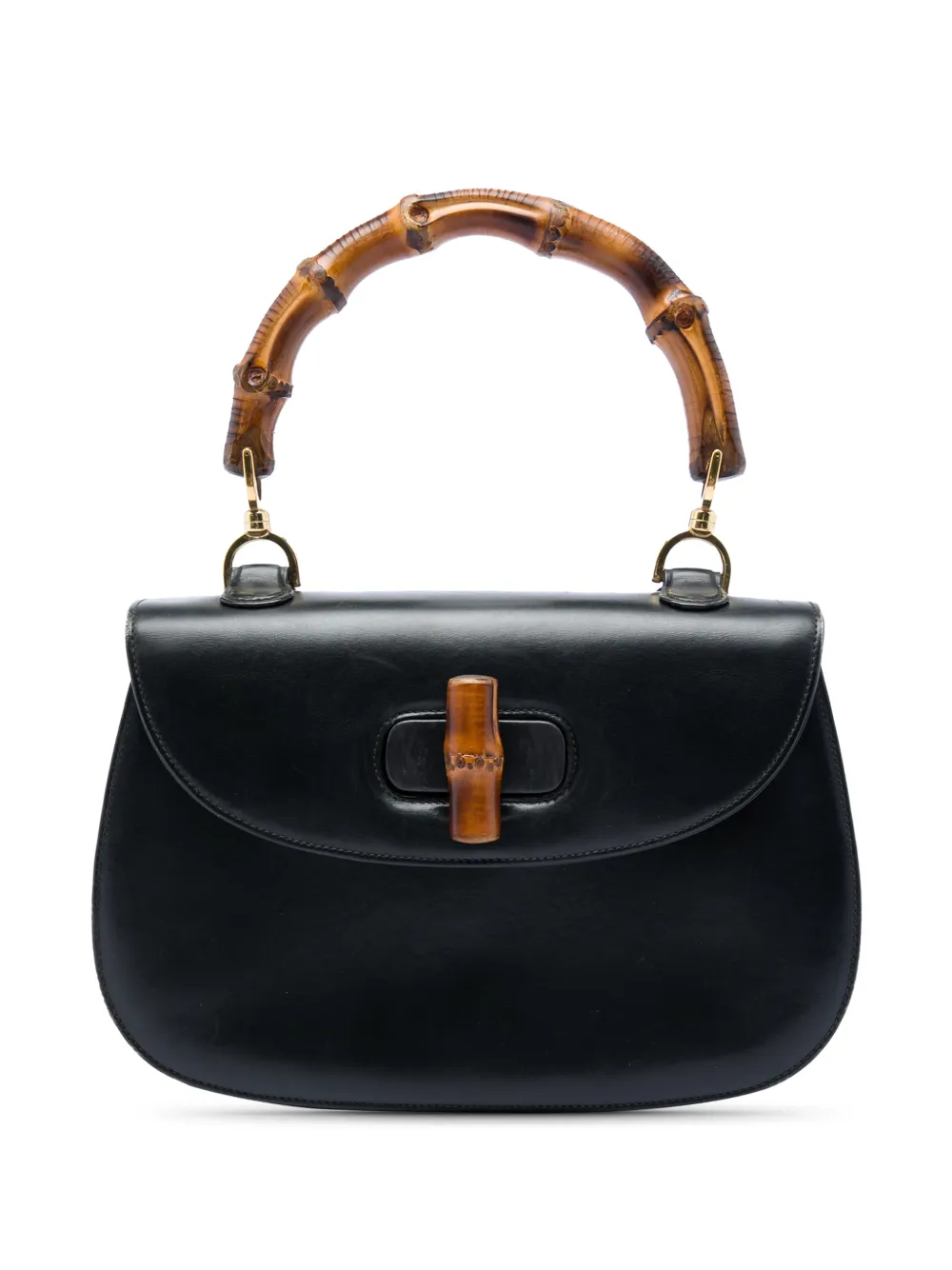 Gucci Pre-Owned 20th Century Calfskin Bamboo Night satchel - Nero