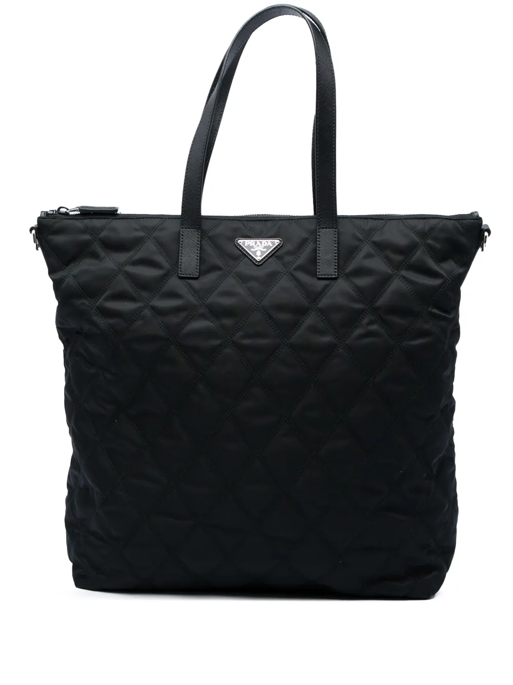 Prada Pre-Owned 2013-2026 Impuntu Tessuto satchel - Nero