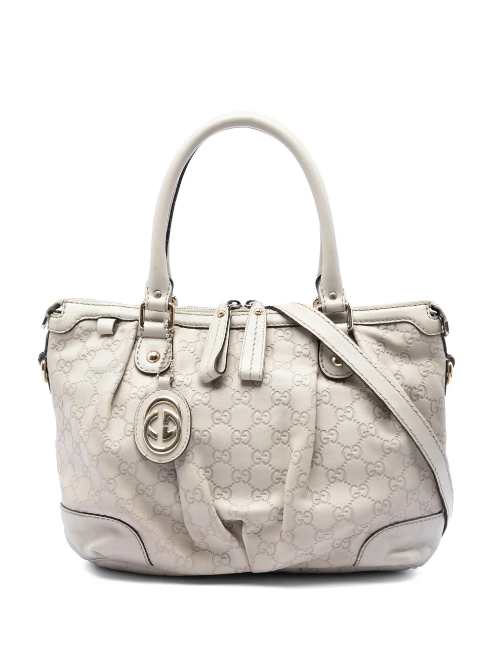 Gucci Pre-Owned 2016-2026 Guccissima Sukey satchel - Bianco