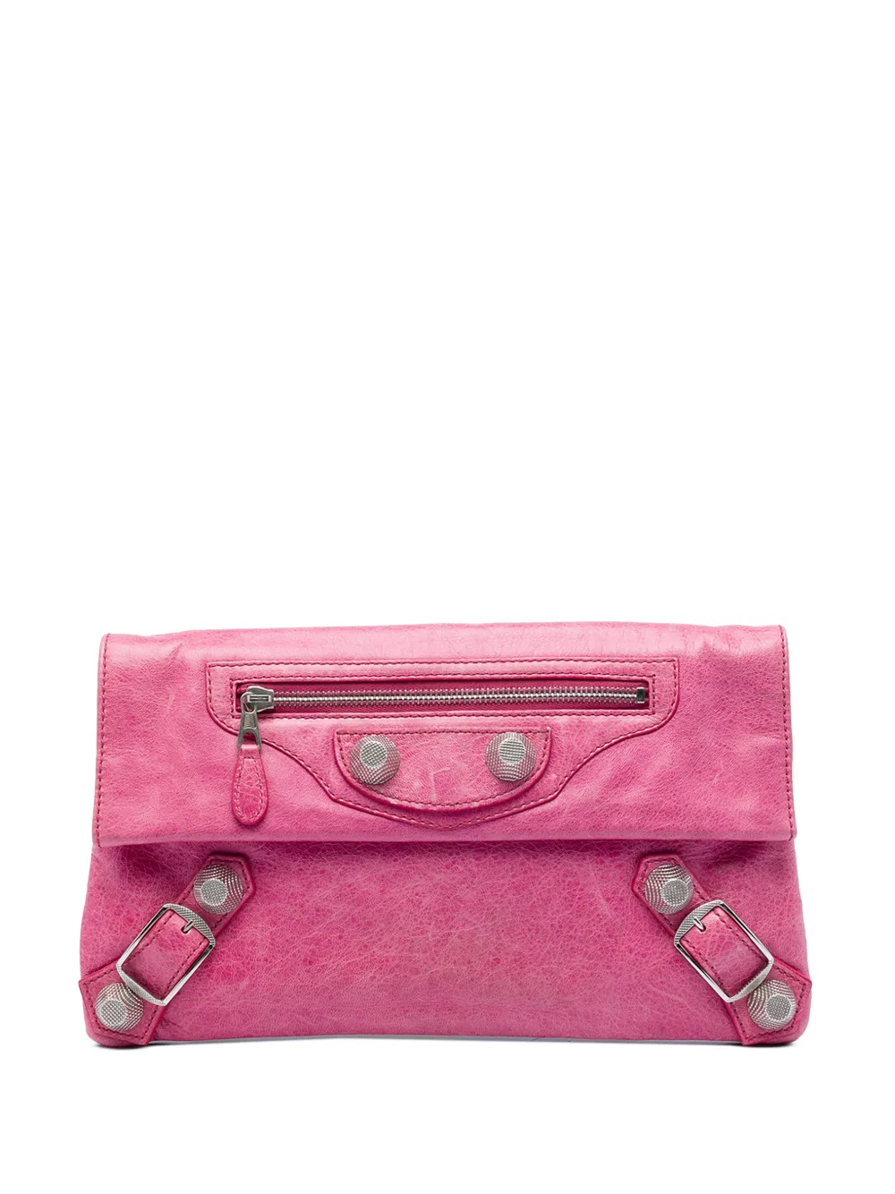Balenciaga Pre-Owned 2005-2026 Lambskin Motocross Giant 21 Envelope clutch bag - Rosa