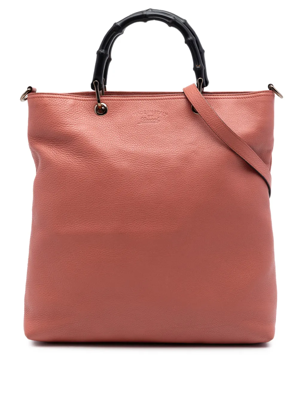 Gucci Pre-Owned 2016-2026 Tall Calfskin Bamboo Shopper Tote satchel - Rosa