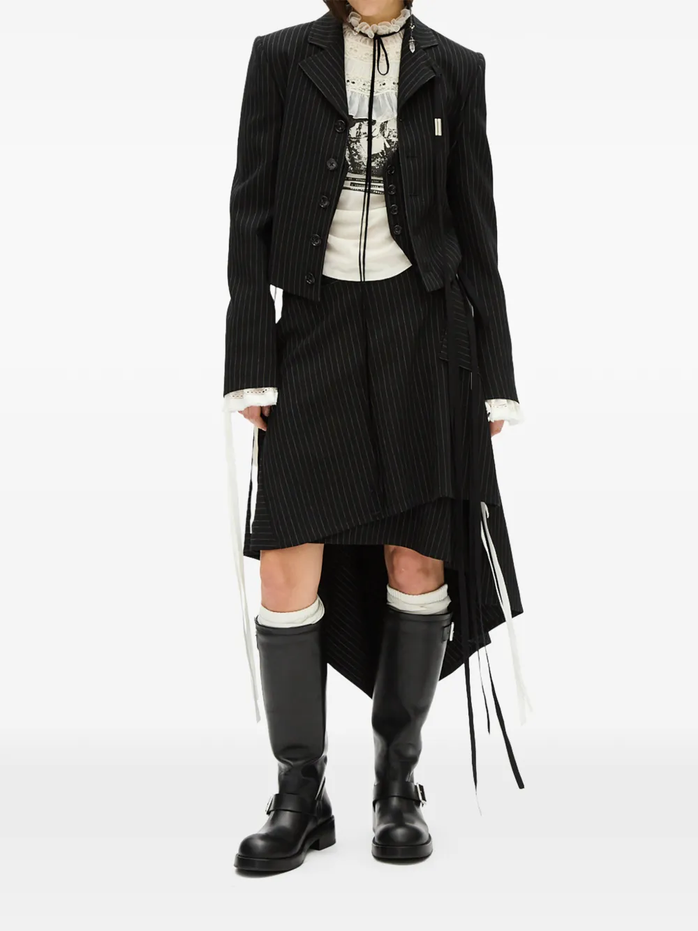 Ann Demeulemeester Birit asymmetrische rok Zwart