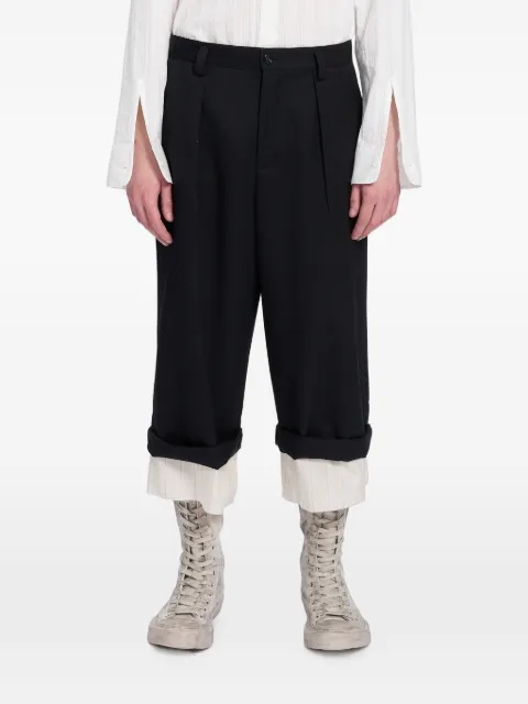 Ann Demeulemeester Harol pleated-trim cropped trousers