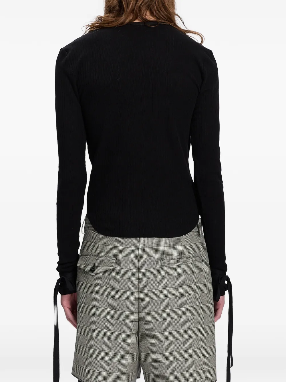 Ann Demeulemeester Pointelle T-shirt Zwart