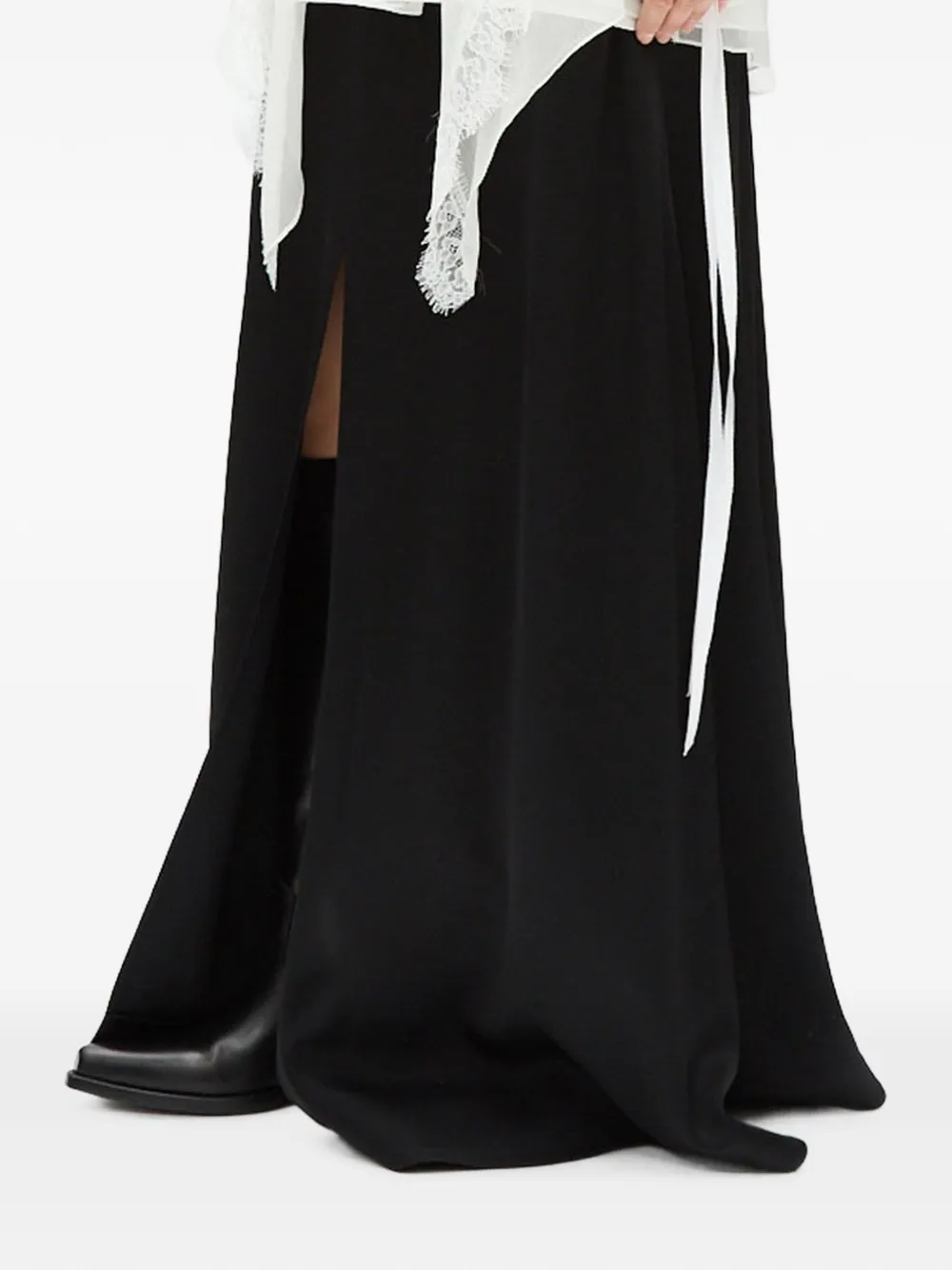 Ann Demeulemeester Sini blouse met kanten afwerking Wit